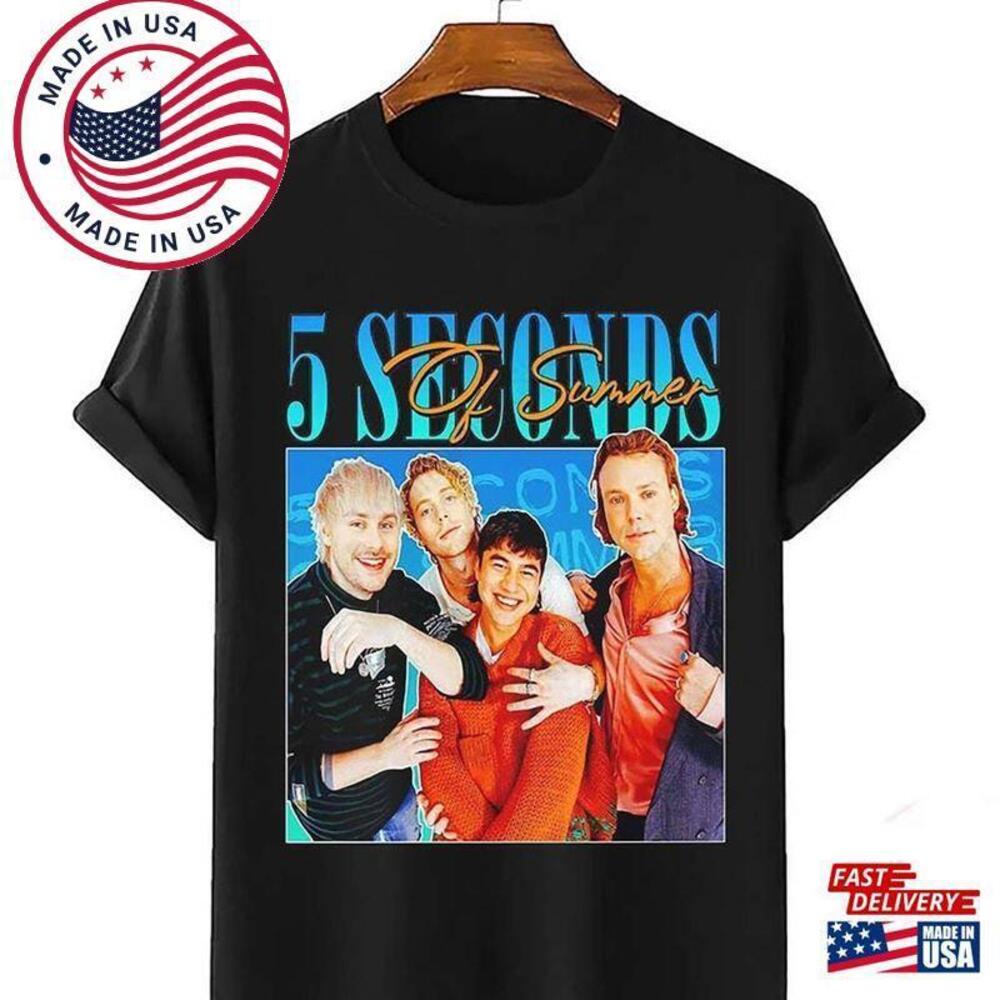 5 Seconds Of Summer Music Shirt 5Sos Album Retro Y2K 90S Classic